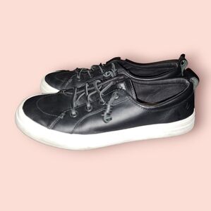 Sperry Crest Vibe Leather slip on shoes Black Women's 8.5